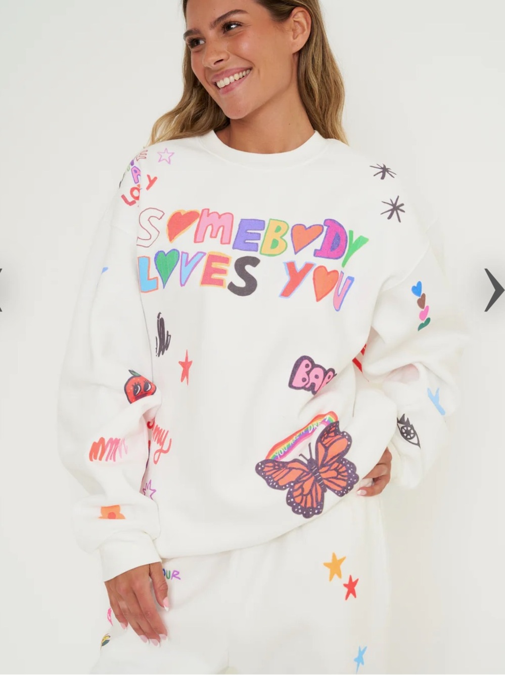 BNWT Mayfair x @iscreamcolour Somebody Loves You Crewneck size XXL - Picture 4 of 5